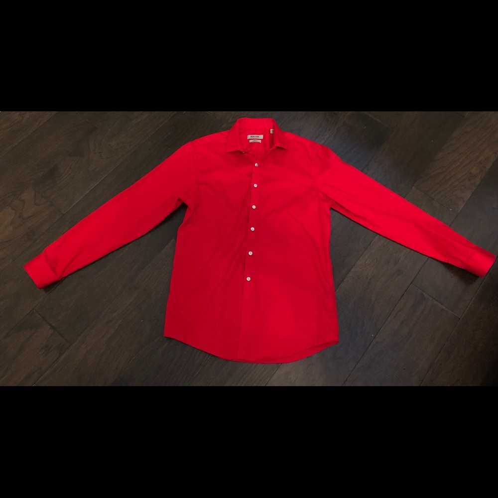 Red Kenneth Cole Button Down